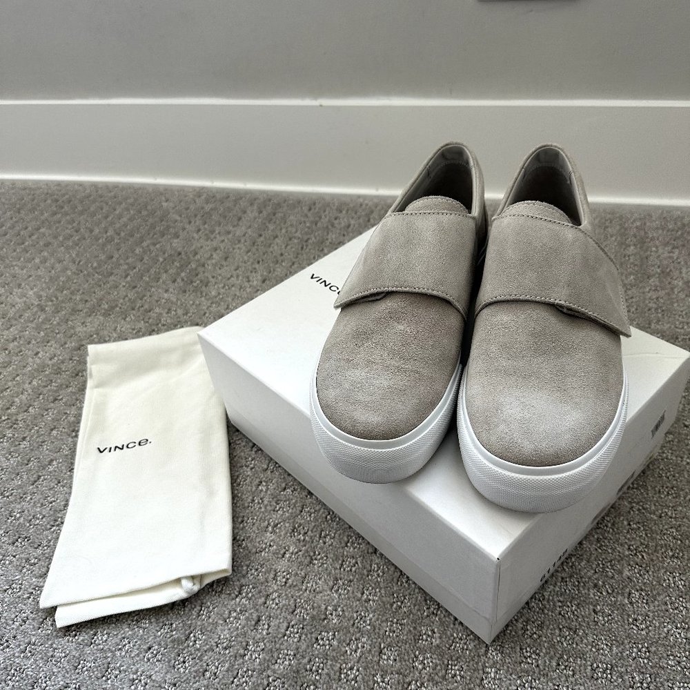 VINCE Women's Slip on Sneakers - Size 10 - Light Gray "Cloud" - Never worn